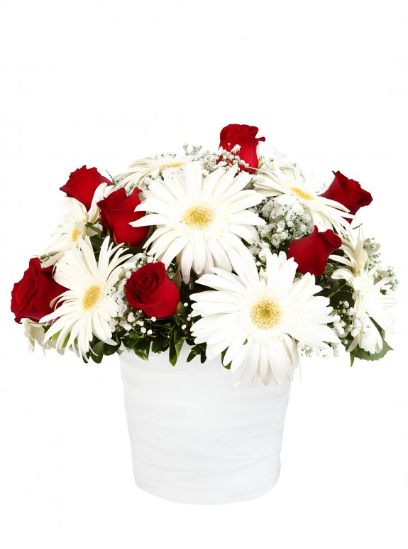 Seramikte Güller Ve Gerberalar