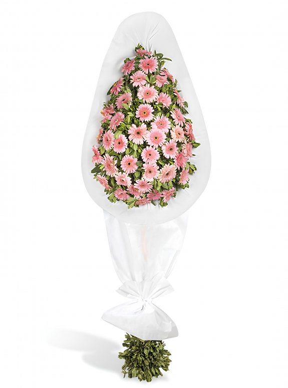 Soft Pembe Çiçekli Çelenk